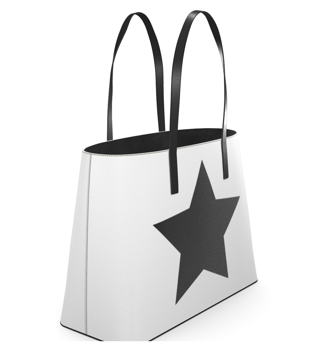 UNTITLED BOUTIQUE White Kika Leather Star Tote Bag - Limited Edition