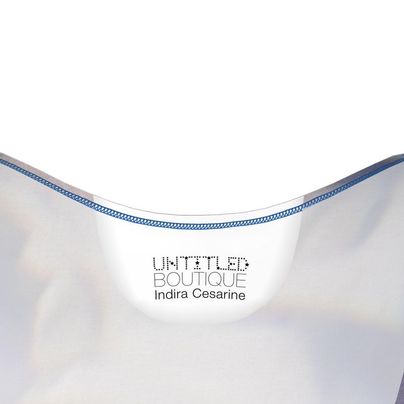 UNTITLED x Indira Cesarine Kaledoscopic Blue Flowers Bodycon Dress