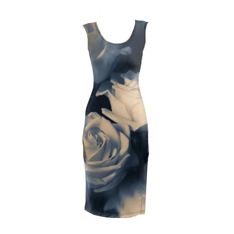 UNTITLED x Indira Cesarine "Rêver des Roses Bleues" Bodycon Dress - Limited Edition
