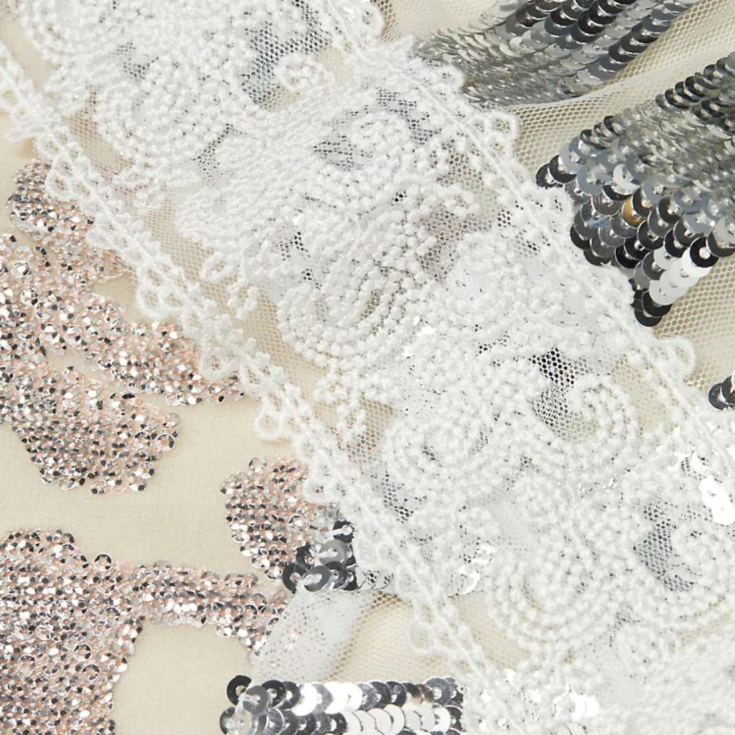 RACHEL COMEY Decando Sequin and Lace Midi Dress w/ Tags