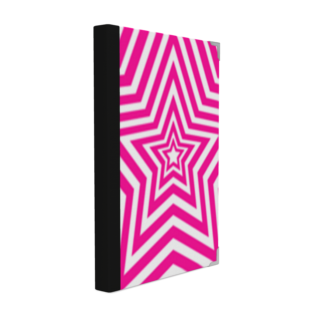 UNTITLED BOUTIQUE Pink and White Star Journal