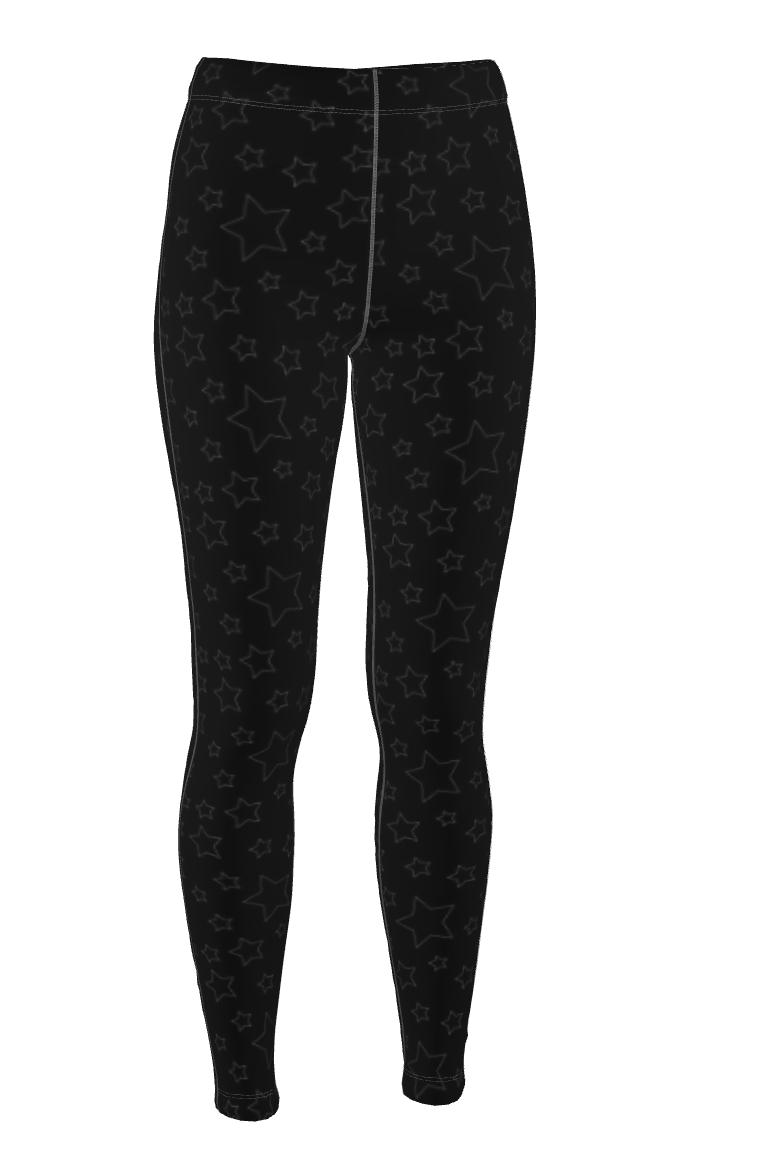 UNTITLED BOUTIQUE Black Jersey Constellation Star High Waisted Leggings - Limited Edition