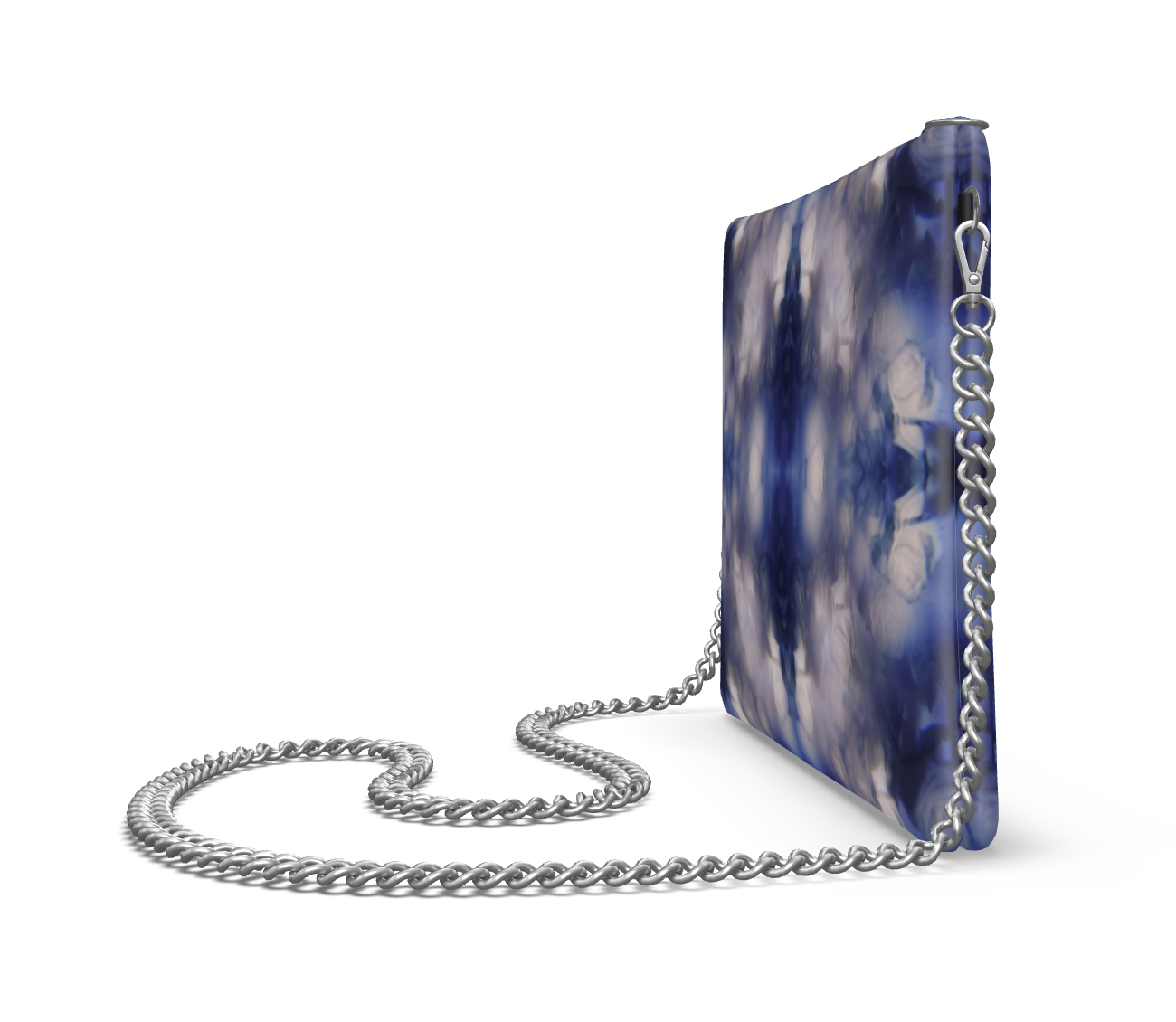UNTITLED x Indira Cesarine "Les Roses Violettes" Kaleidoscopic Crossbody Bag with Silver Chain - Limited Edition