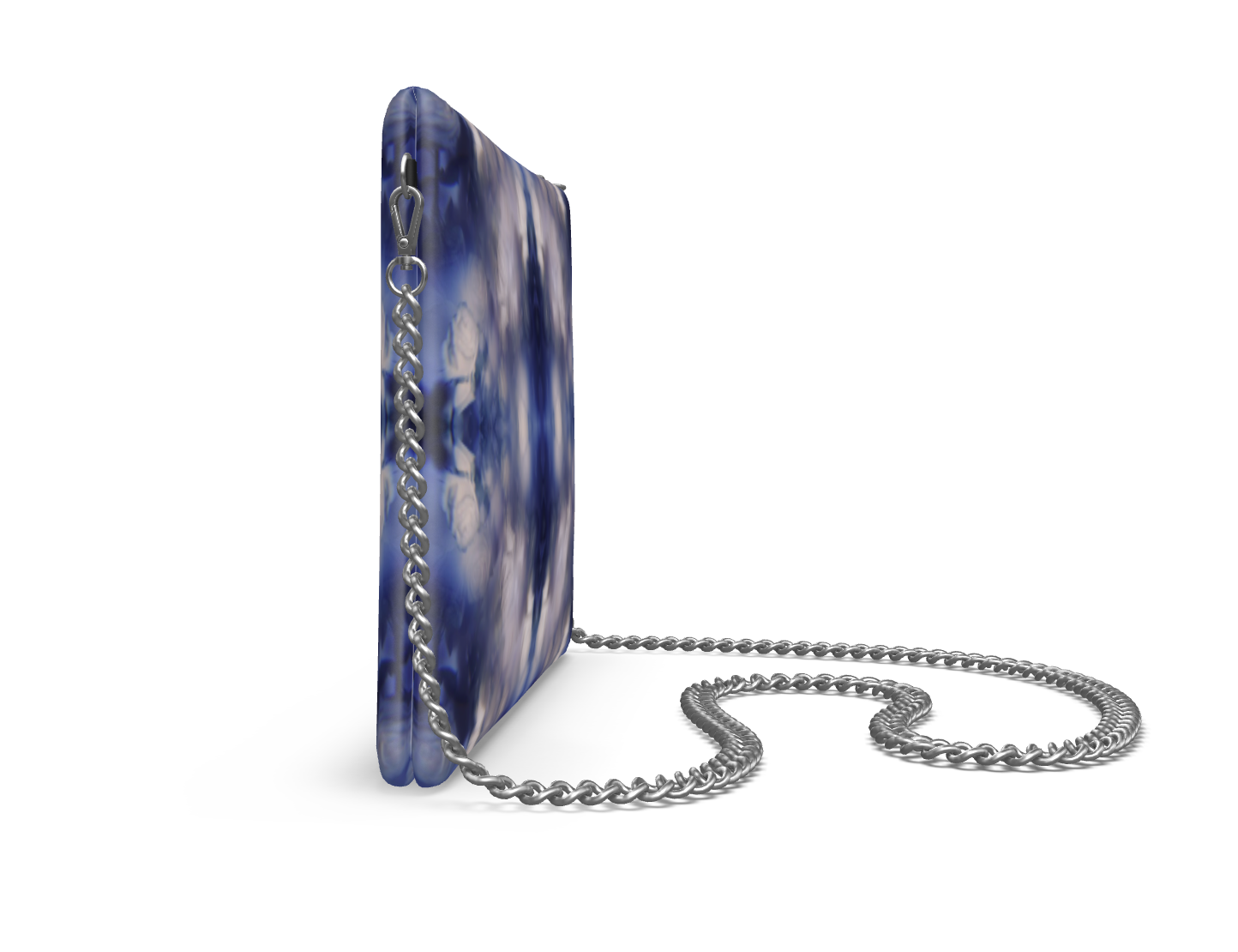 UNTITLED x Indira Cesarine "Les Roses Violettes" Kaleidoscopic Crossbody Bag with Silver Chain - Limited Edition