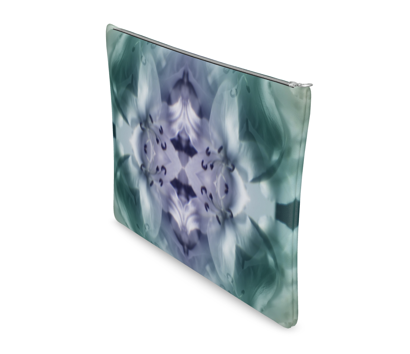 UNTITLED x Indira Cesarine "Cascade of Lilies" Kaleidoscopic Leather Clutch Bag - Limited Edition