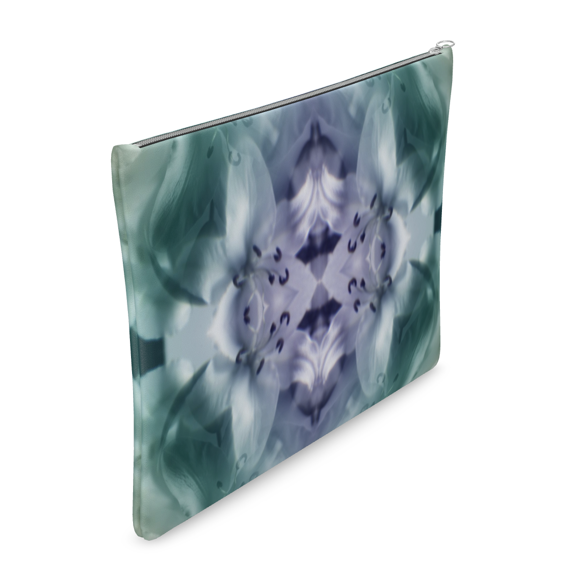 UNTITLED x Indira Cesarine "Cascade of Lilies" Kaleidoscopic Leather Clutch Bag - Limited Edition