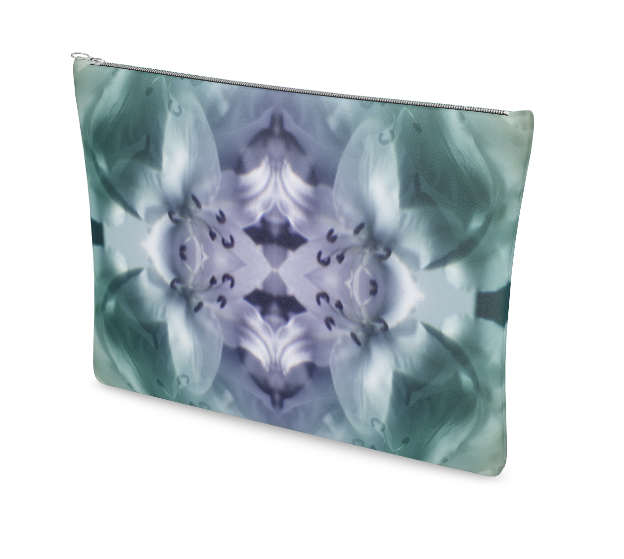 UNTITLED x Indira Cesarine "Cascade of Lilies" Kaleidoscopic Leather Clutch Bag - Limited Edition