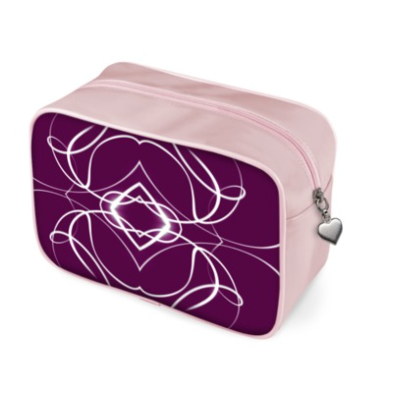 UNTITLED x Indira Cesarine "Lumière" Series Pink and Purple Kaleidoscopic Toiletry Bag - Limited Edition