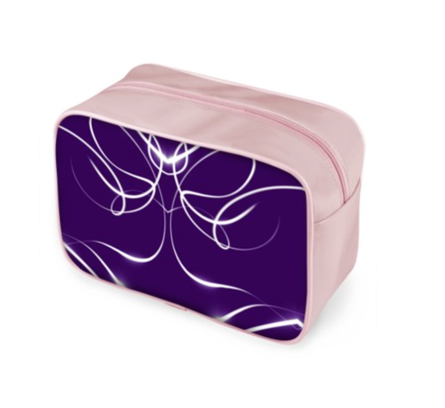 UNTITLED x Indira Cesarine "Lumière" Series Pink and Purple Kaleidoscopic Toiletry Bag - Limited Edition