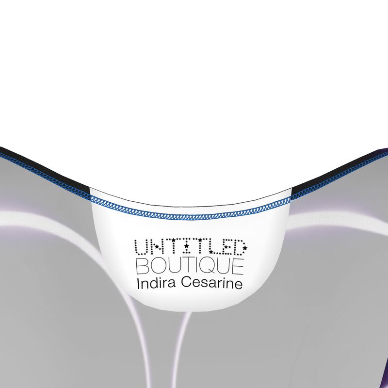 UNTITLED x Indira Cesarine "The Lumière Series" Black and Purple Dres