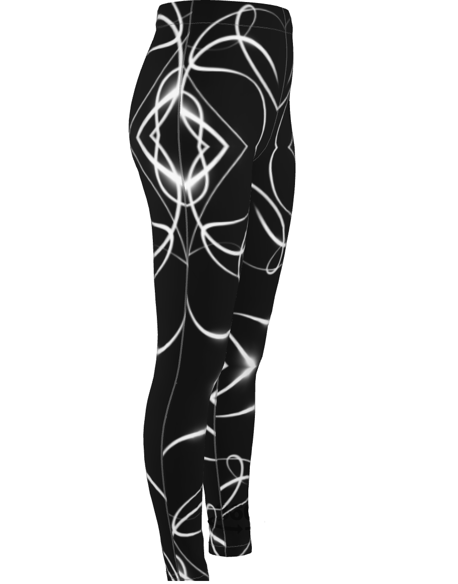UNTITLED x Indira Cesarine "Lumière" Series Black and White Kaleidoscopic High Waisted Leggings - Limited Edition