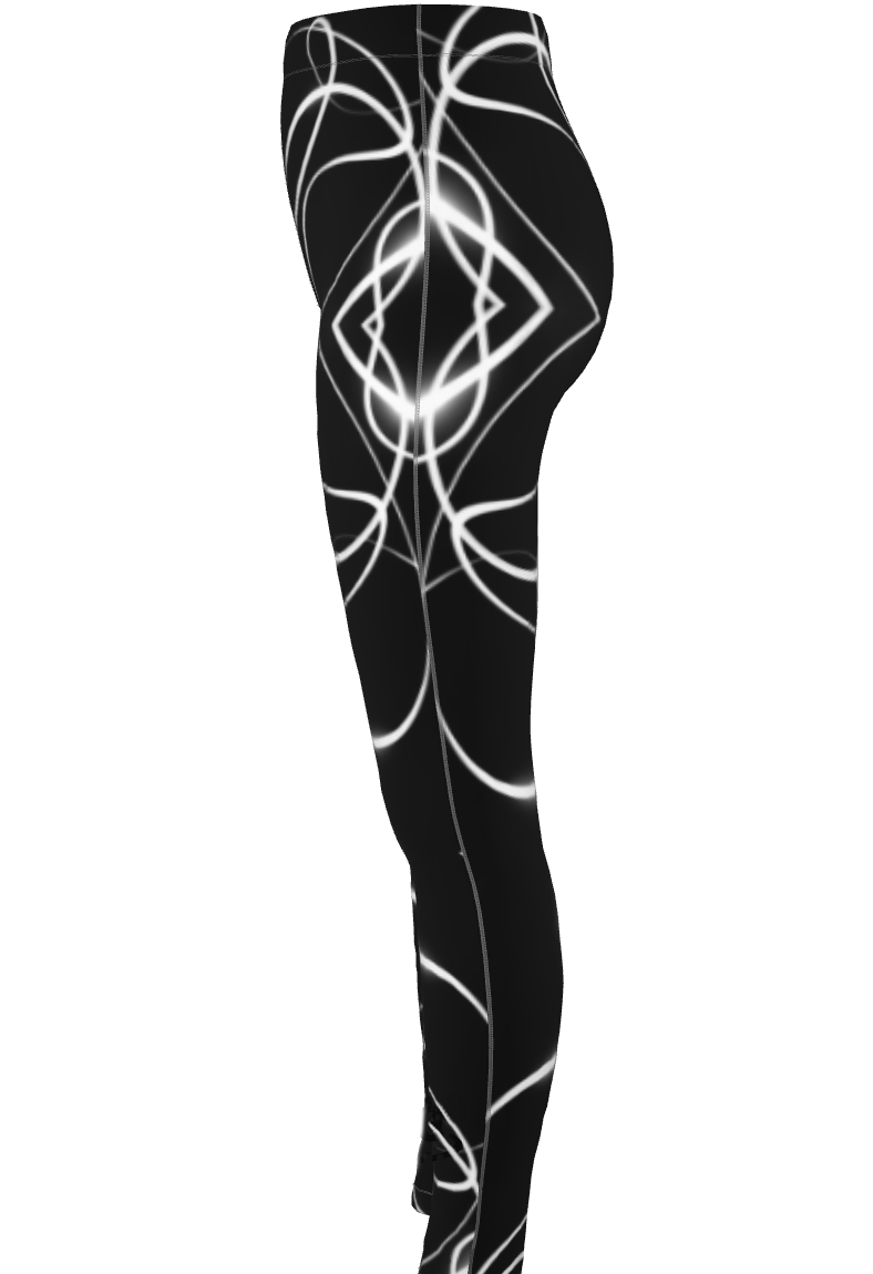 UNTITLED x Indira Cesarine "Lumière" Series Black and White Kaleidoscopic High Waisted Leggings - Limited Edition