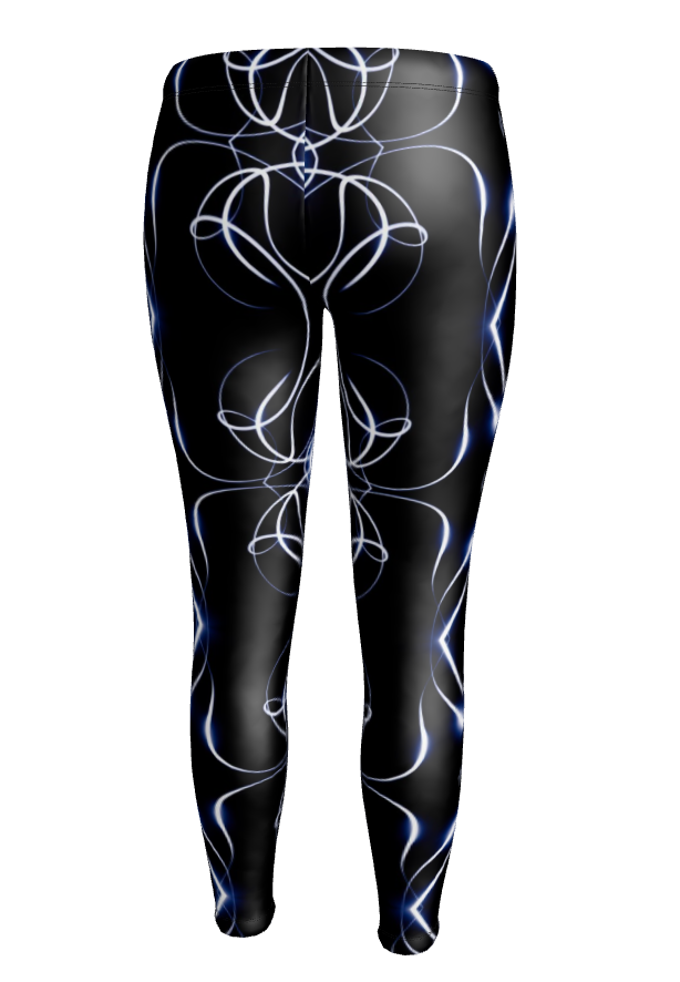 UNTITLED x Indira Cesarine "Lumière" Series Black and Blue Kaleidoscopic Leggings - Limited Edition