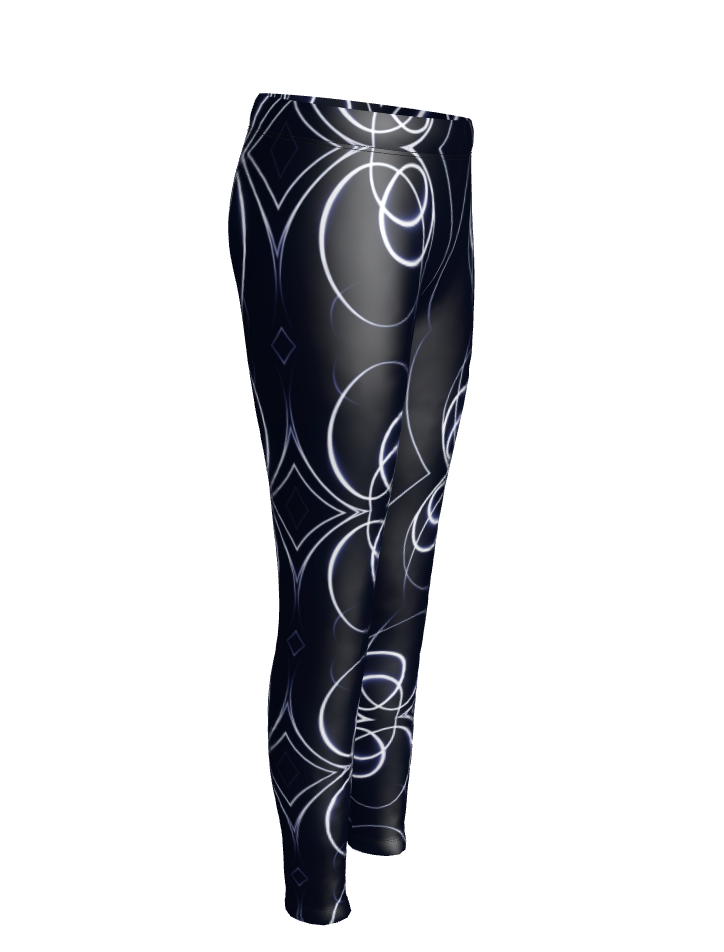 UNTITLED x Indira Cesarine "Lumière" Series Black and Blue Circle Leggings - Limited Edition