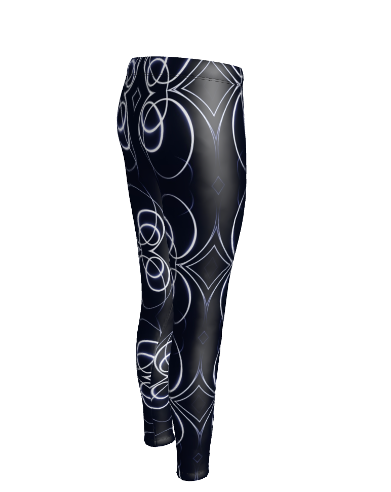 UNTITLED x Indira Cesarine "Lumière" Series Black and Blue Circle Leggings - Limited Edition
