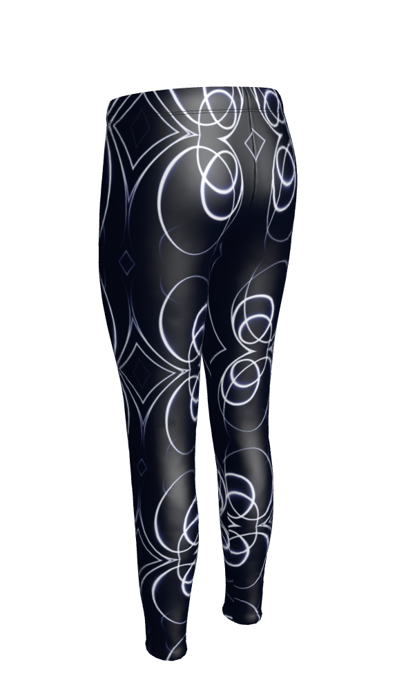 UNTITLED x Indira Cesarine "Lumière" Series Black and Blue Circle Leggings - Limited Edition