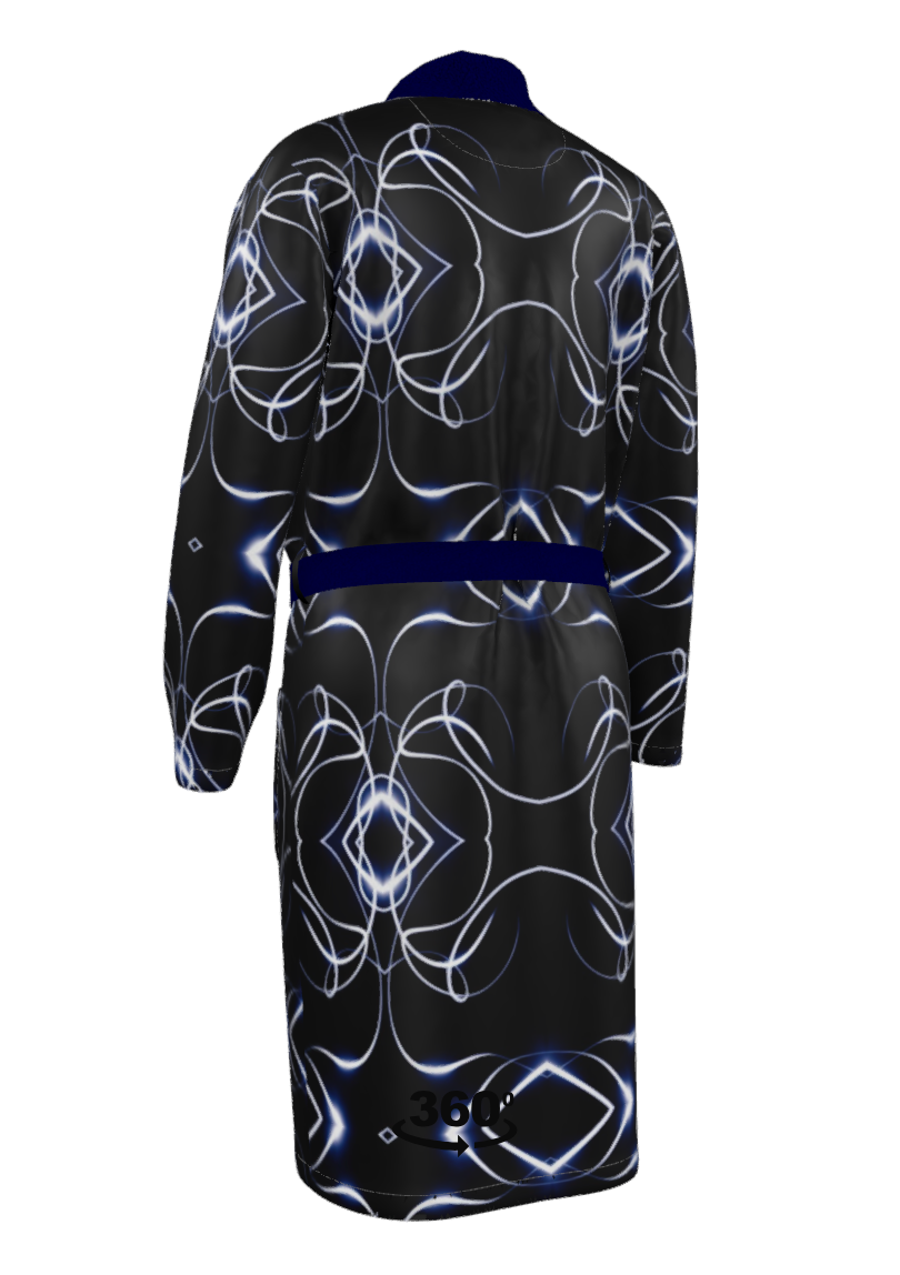 UNTITLED x Indira Cesarine "Lumière" Series Black and Blue Kaleidoscopic Lounging Robe - Limited Edition