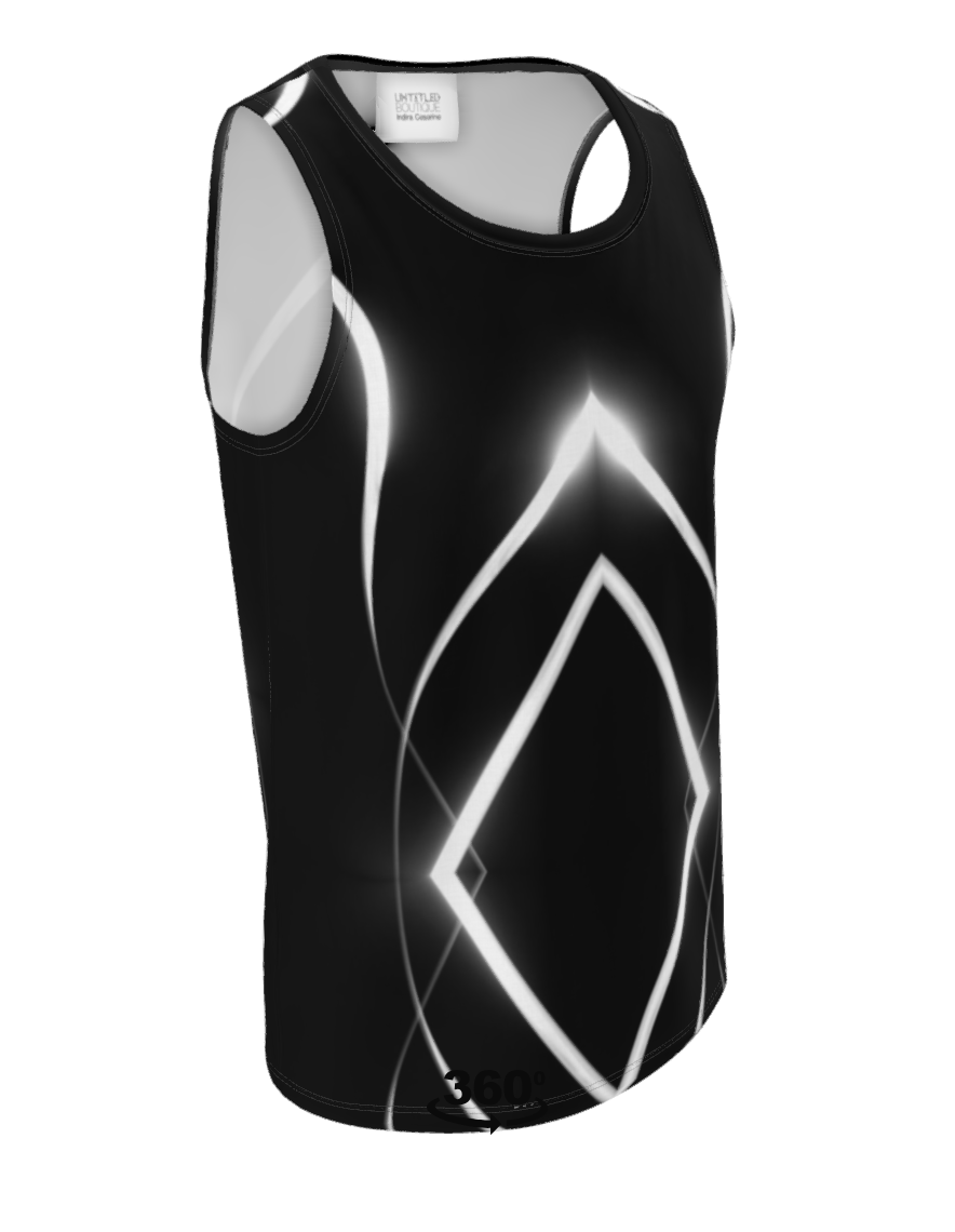 UNTITLED x Indira Cesarine "Lumière" Series Black and White Mens Tank Top - Limited Edition