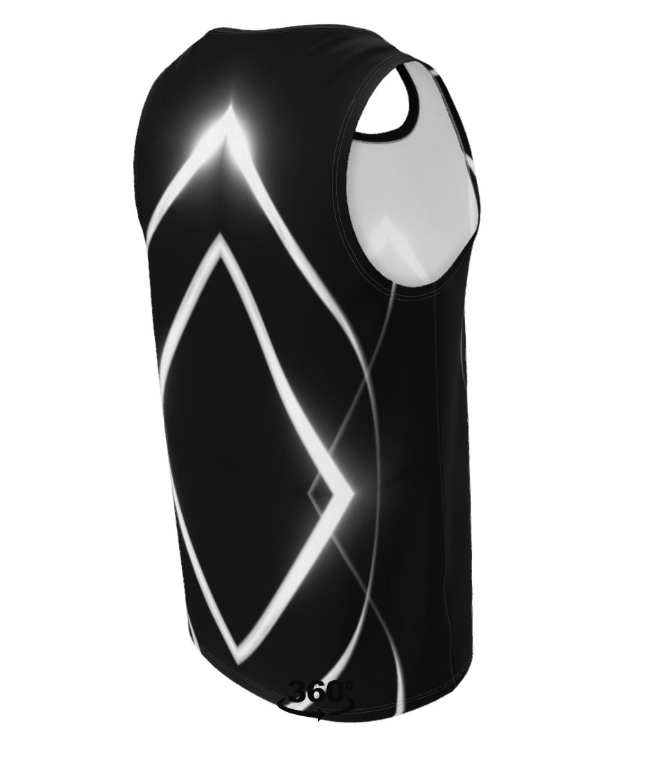 UNTITLED x Indira Cesarine "Lumière" Series Black and White Mens Tank Top - Limited Edition