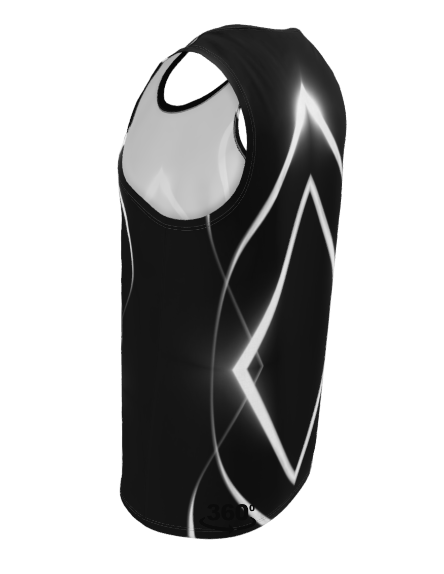 UNTITLED x Indira Cesarine "Lumière" Series Black and White Mens Tank Top - Limited Edition