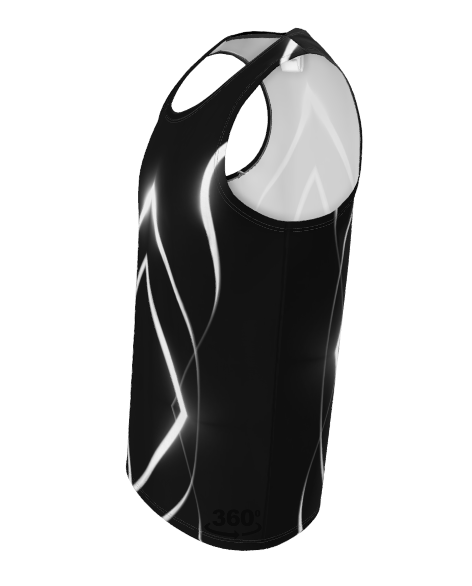 UNTITLED x Indira Cesarine "Lumière" Series Black and White Mens Tank Top - Limited Edition