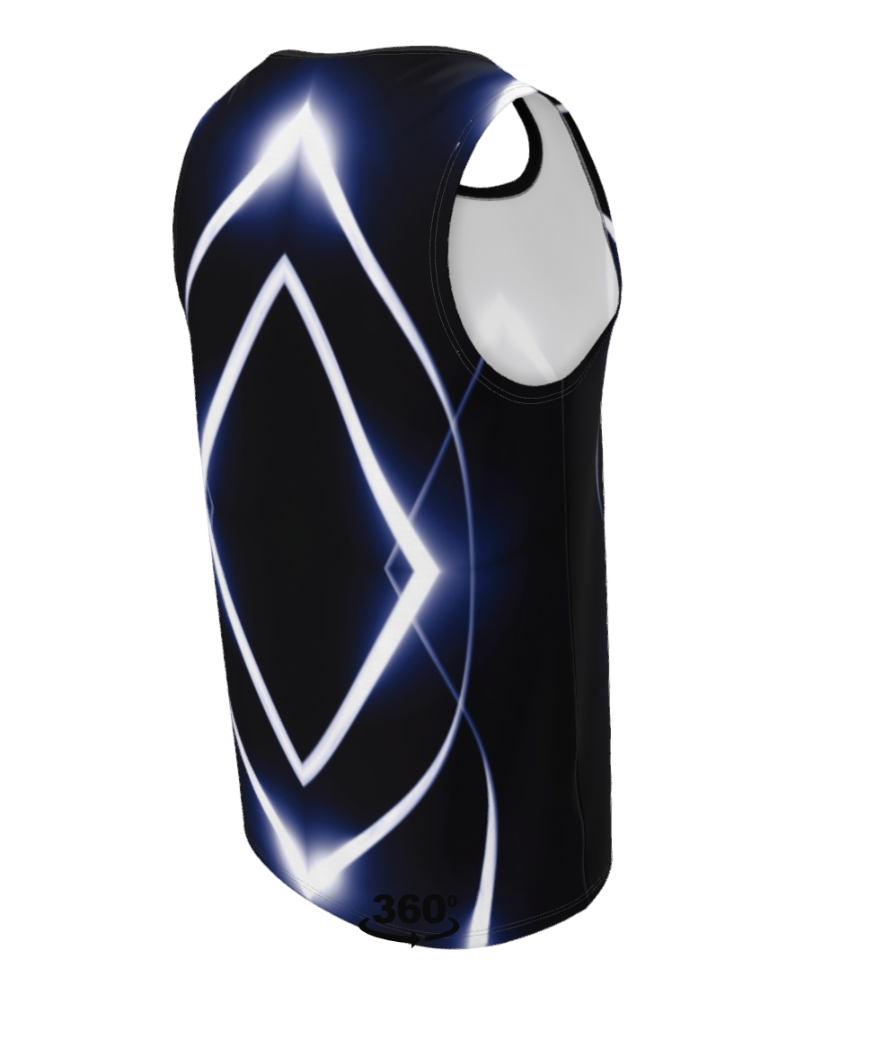 UNTITLED x Indira Cesarine "Lumière" Series Black and Blue Cut and Sew Tank Top - Limited Edition