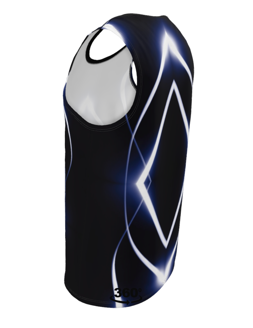 UNTITLED x Indira Cesarine "Lumière" Series Black and Blue Cut and Sew Tank Top - Limited Edition