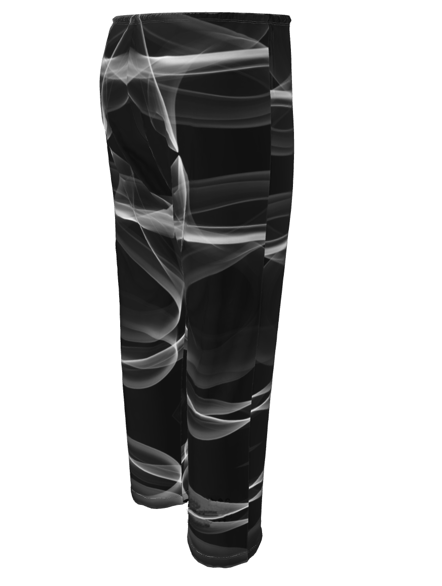 UNTITLED x Indira Cesarine "Lumière" Series Black and White Men's Smoke Pajama Bottoms - Limited Edition