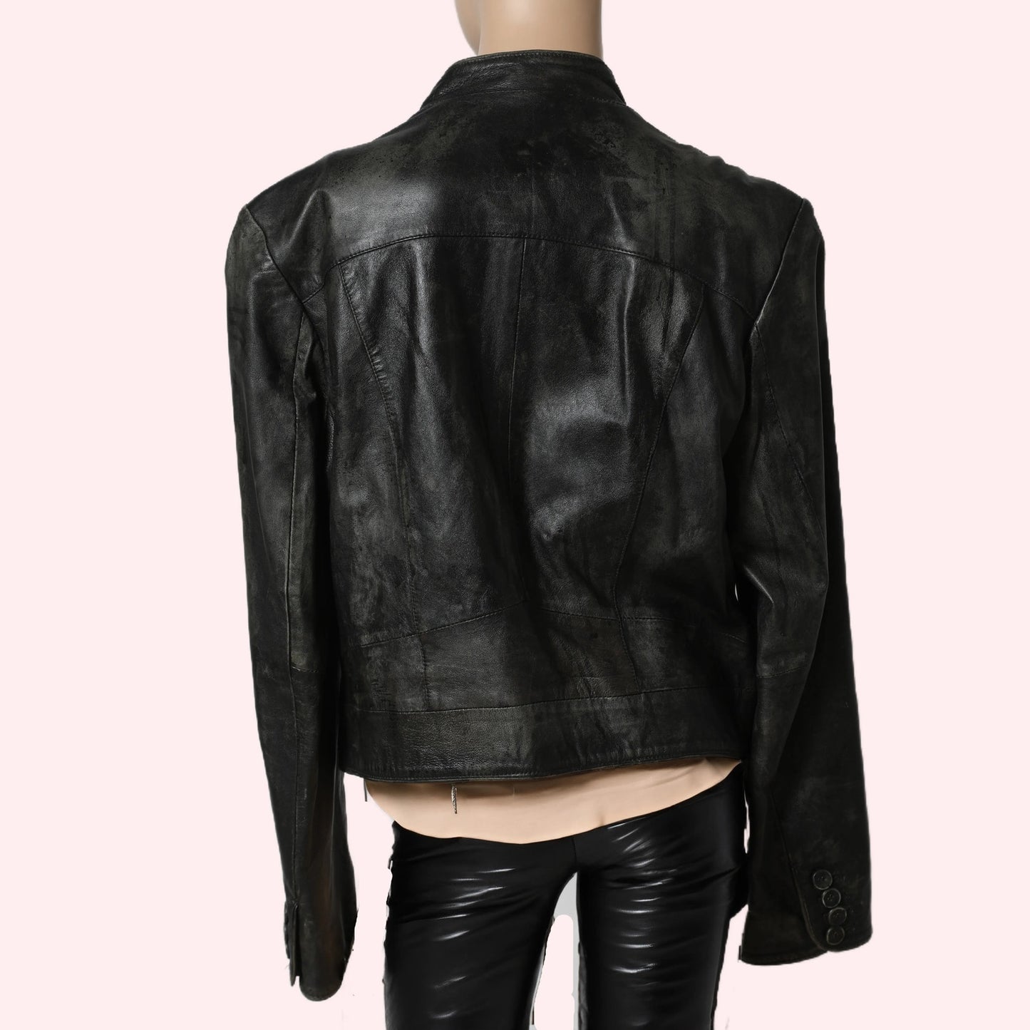 NEXT LEATHER Vintage Black Leather Jacket