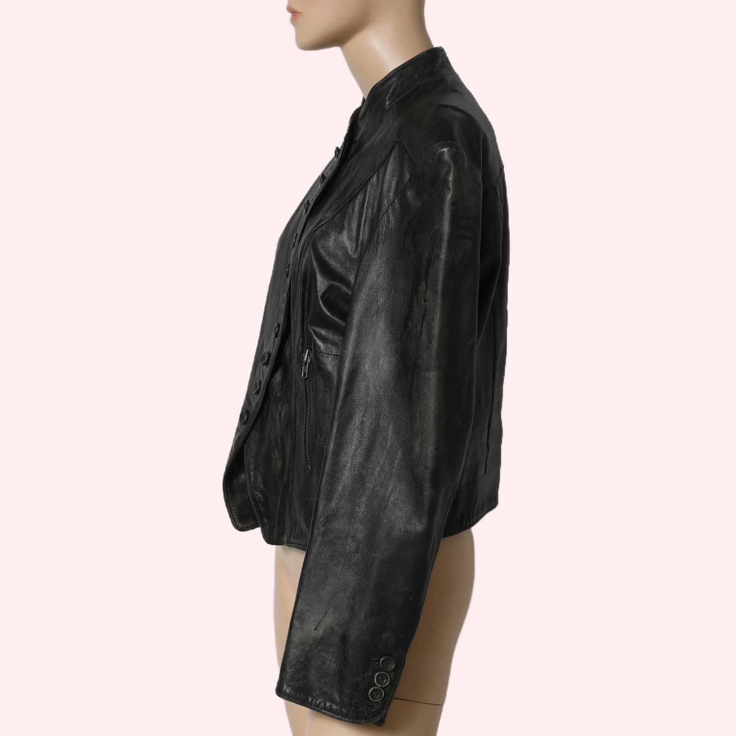 NEXT LEATHER Vintage Black Leather Jacket