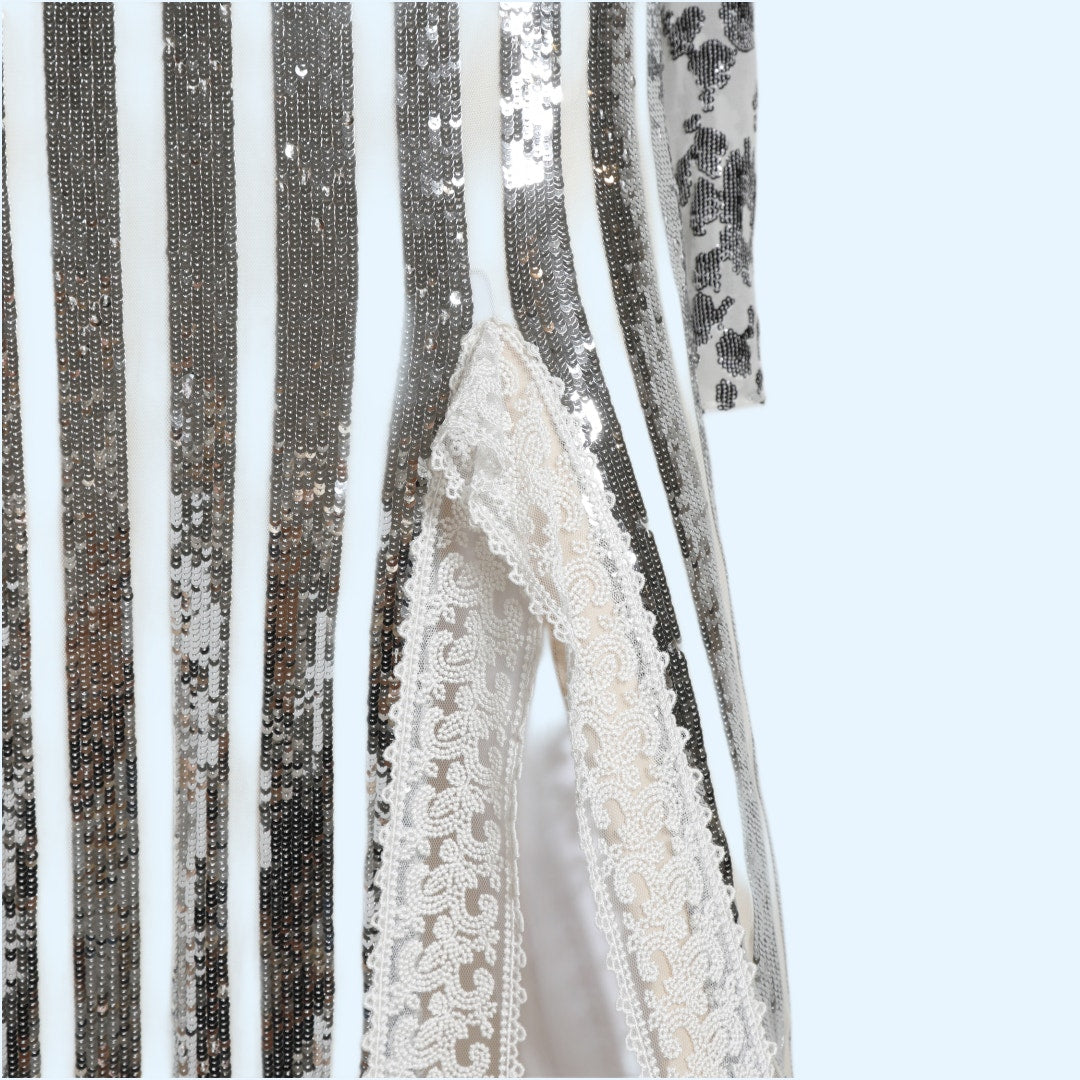 RACHEL COMEY Decando Sequin and Lace Midi Dress w/ Tags