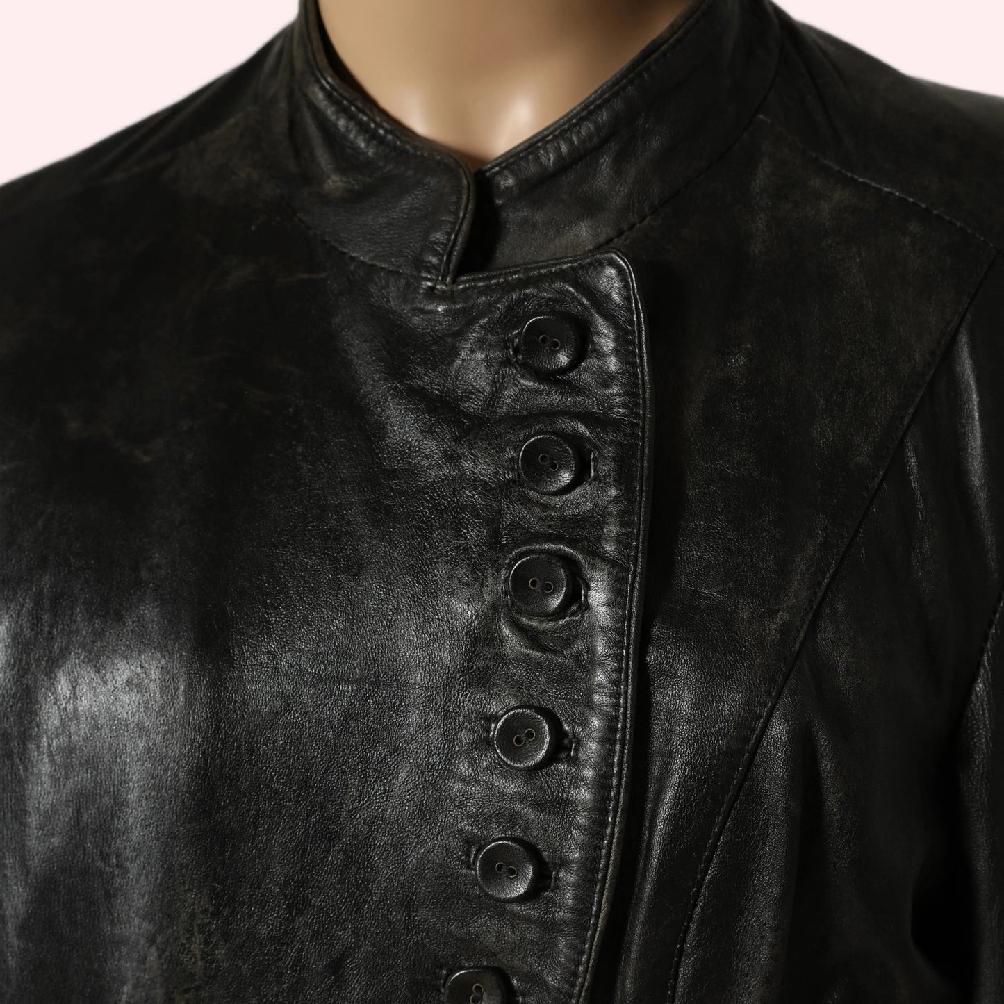 NEXT LEATHER Vintage Black Leather Jacket
