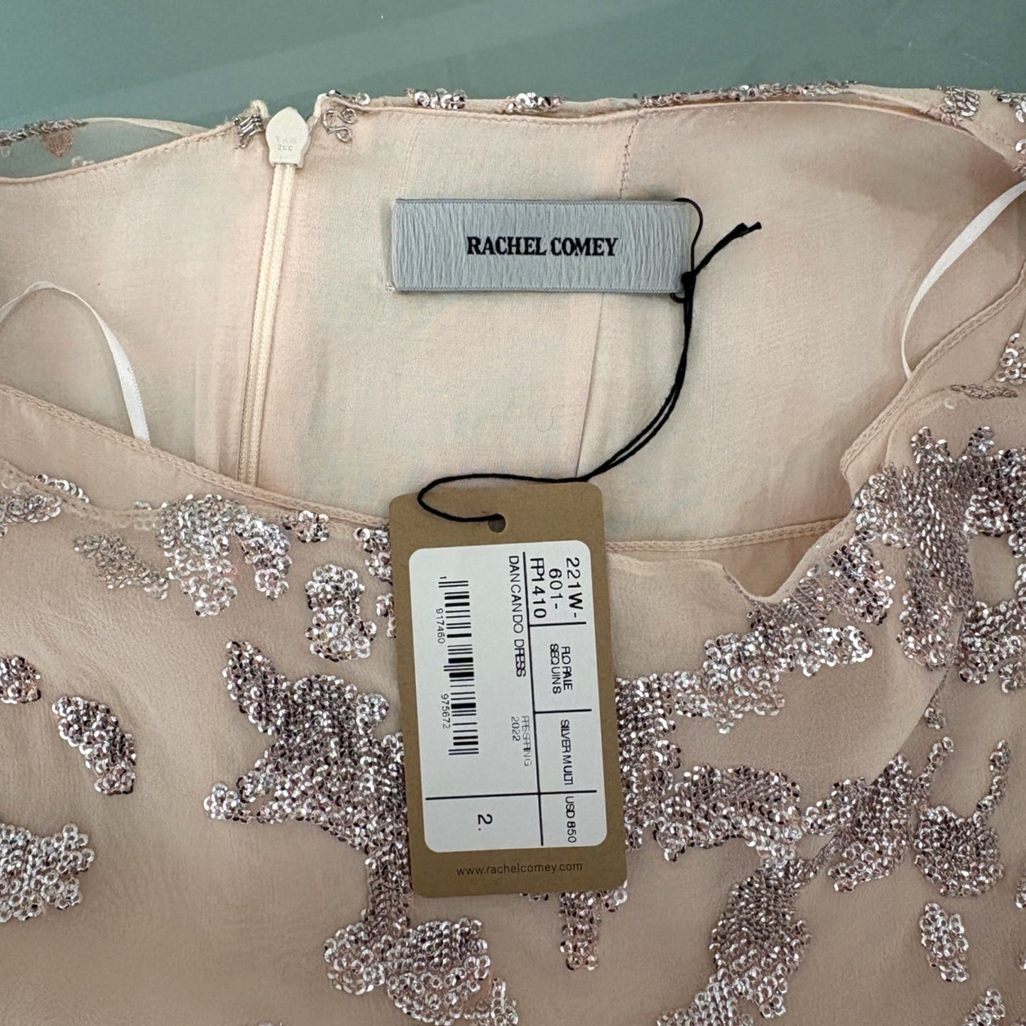 RACHEL COMEY Decando Sequin and Lace Midi Dress w/ Tags
