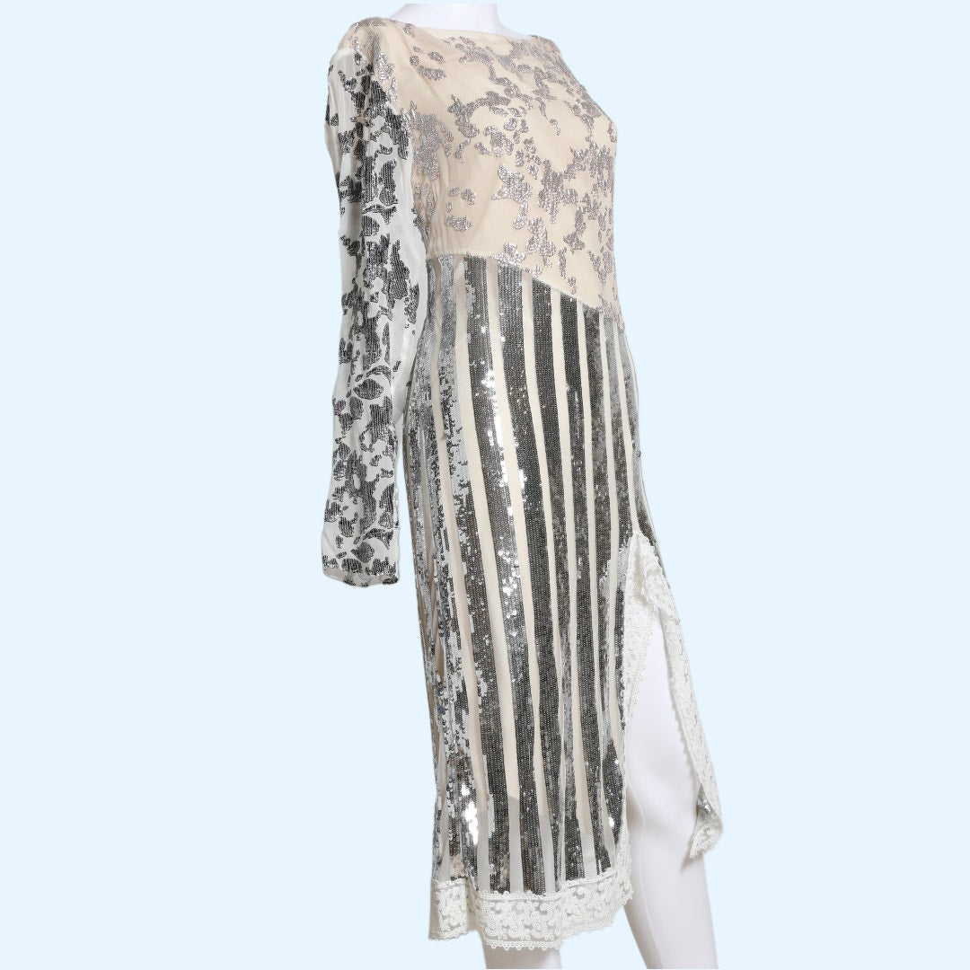 RACHEL COMEY Decando Sequin and Lace Midi Dress w/ Tags