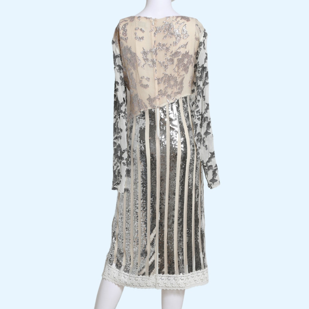 RACHEL COMEY Decando Sequin and Lace Midi Dress w/ Tags