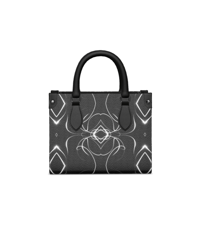 UNTITLED x Indira Cesarine "Lumière" Series Black and White Kaleidoscopic Mini Bonchurch Bag - Limited Edition