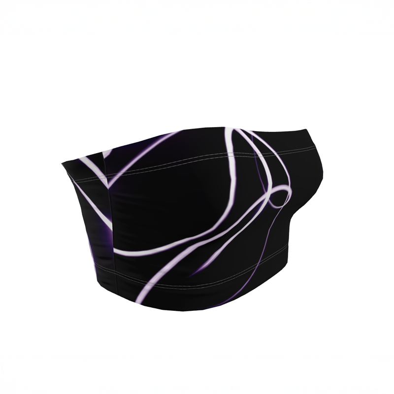UNTITLED x Indira Cesarine "Lumière" Series Black and Violet Bandeau Top - Limited Edition