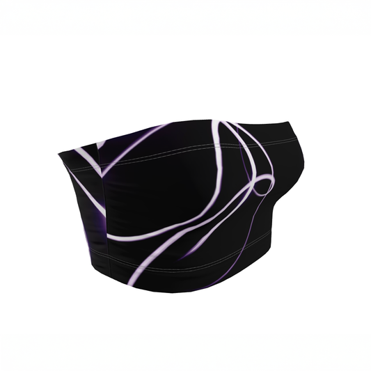 UNTITLED x Indira Cesarine "Lumière" Series Black and Violet Bandeau Top - Limited Edition
