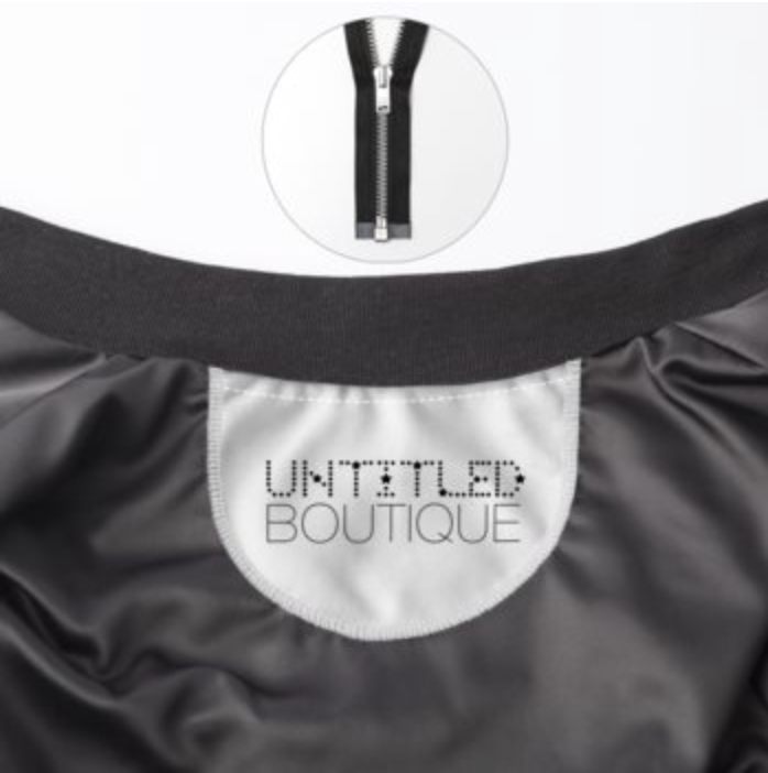 UNTITLED BOUTIQUE Black Jersey Women Star Bomber Jacket - Limited Edition