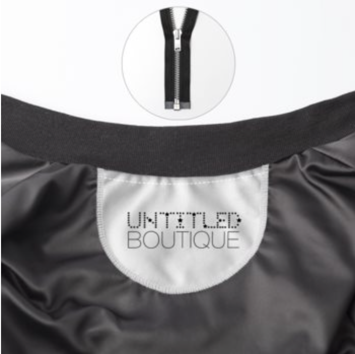 UNTITLED BOUTIQUE White Jersey Women Star Bomber Jacket - Limited Edition