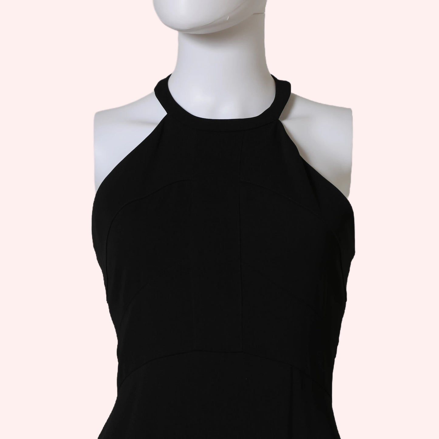 AMANDA UPRICHARD Marshall Black Halter Asymmetrical Mini Dress