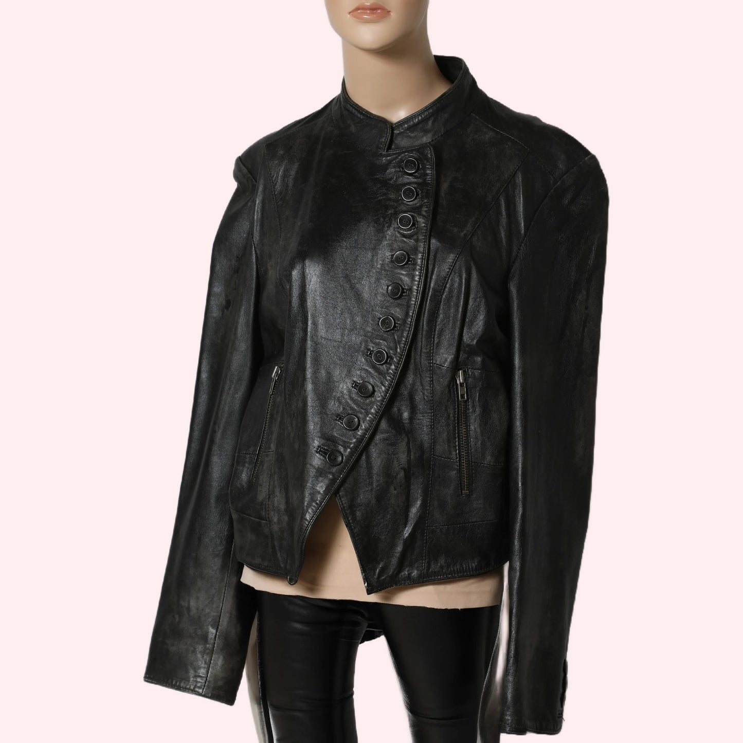 NEXT LEATHER Vintage Black Leather Jacket