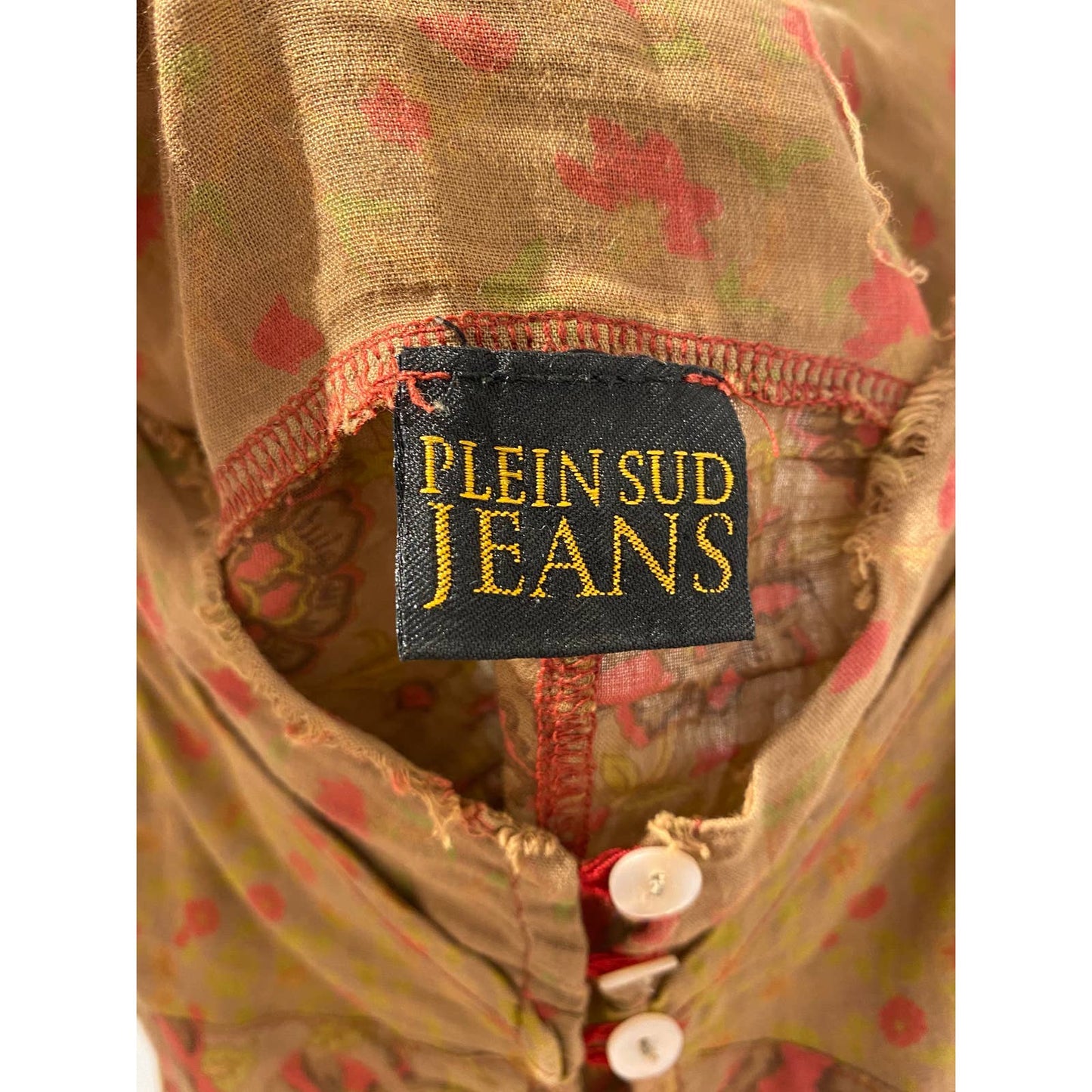 PLEIN SUD JEANS Vintage Brown and Red Floral Print Mini Skirt Set
