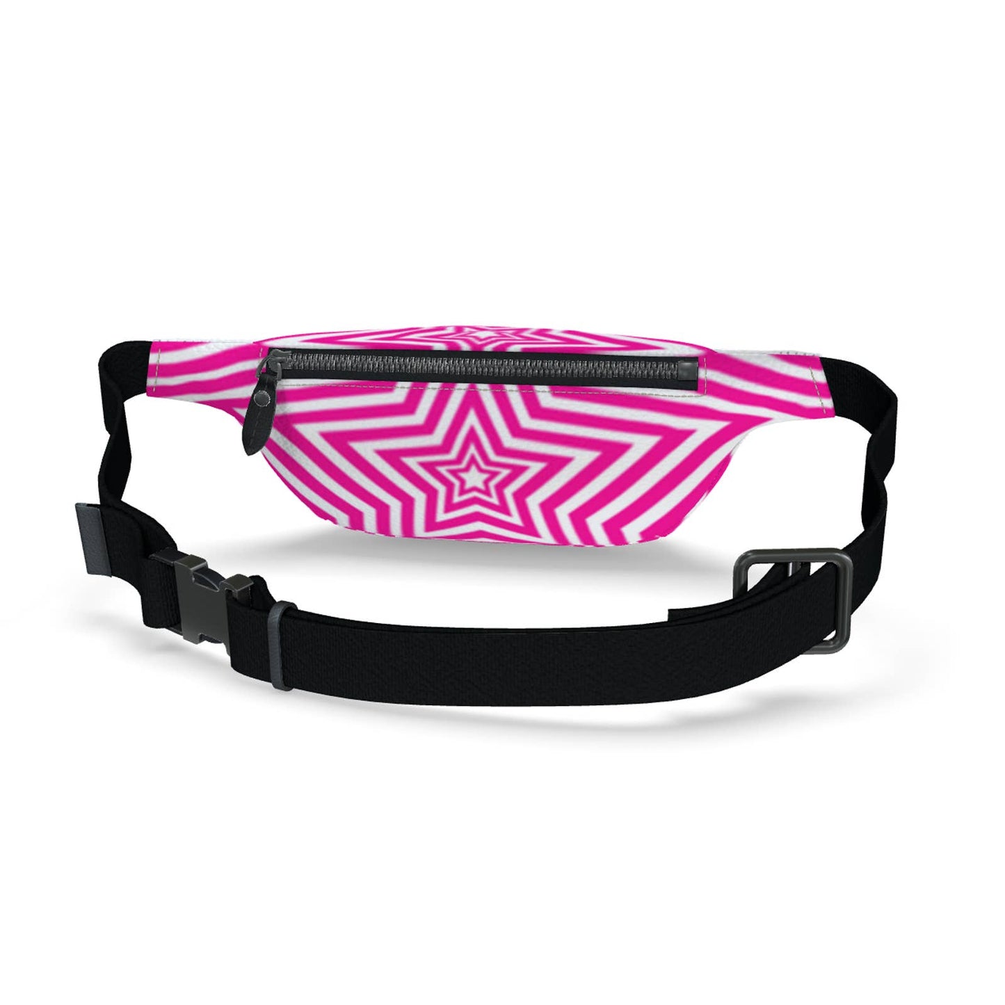 UNTITLED BOUTIQUE Pink and White Leather Star Fanny Pack - Limited Edition