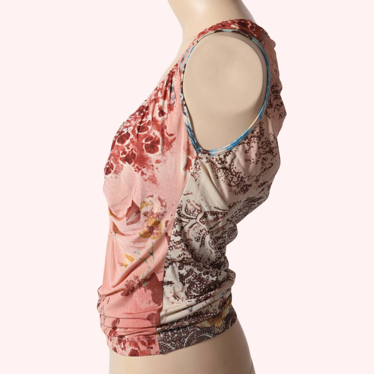 PLEIN SUD JEANS Vintage Silk Paisley Print Tank