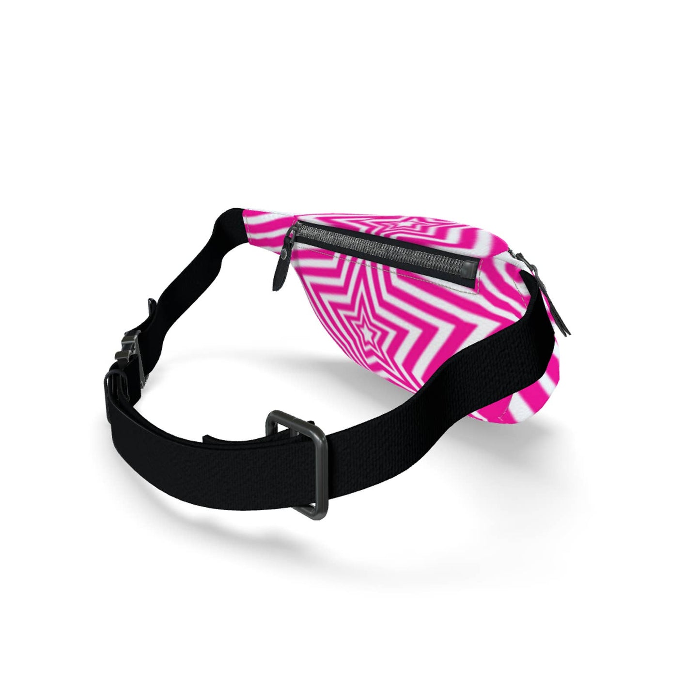 UNTITLED BOUTIQUE Pink and White Leather Star Fanny Pack - Limited Edition