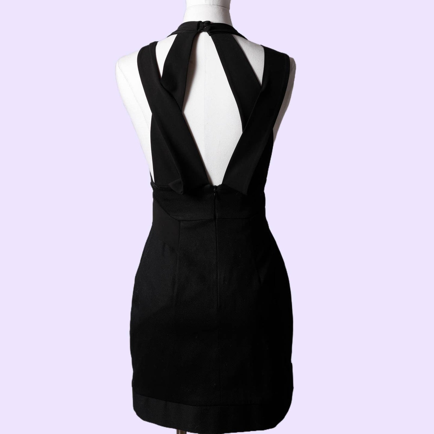 CAMILLA AND MARC Black with Open Back Sleeveless Mini Dress
