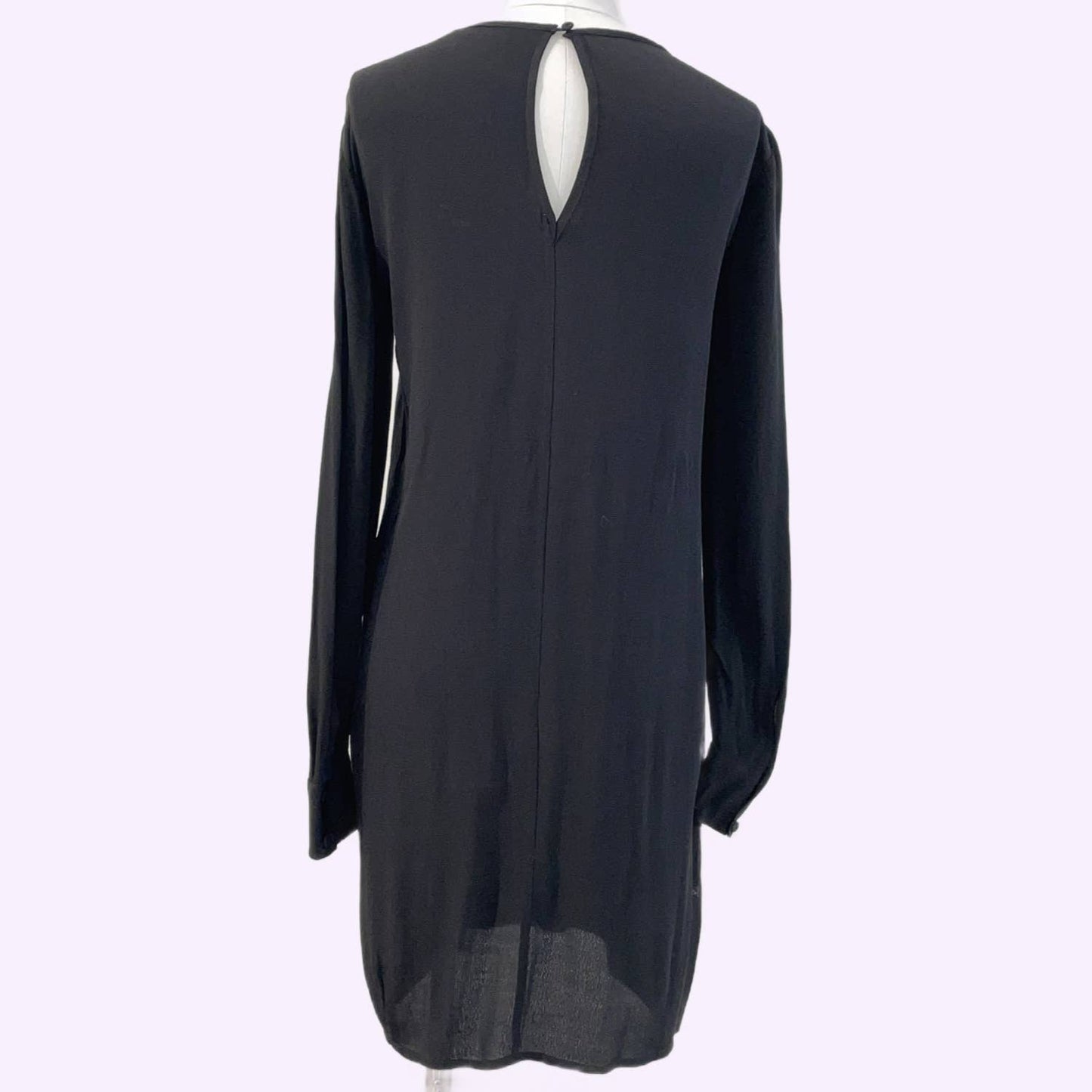 BCBGMAXAZRIA Black Emmalise Long Sleeve Dress with Cut Outs