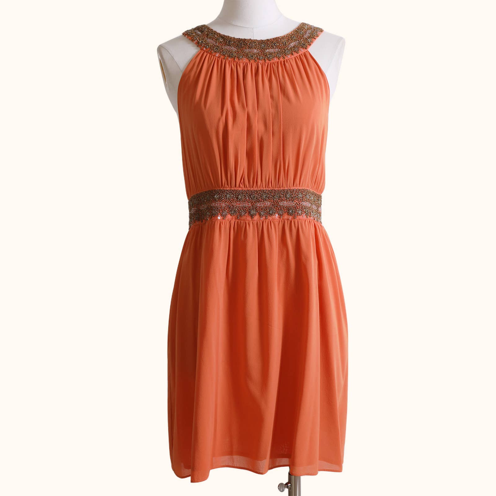 ALICE+OLIVIA Orange Beaded Sleeveless Silk Mini Dress – The Untitled Boutique
