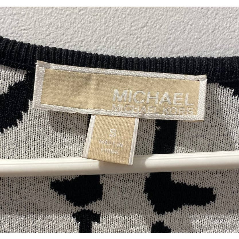 MICHAEL KORS Zebra Jacquard Knee Length Sheath Dress